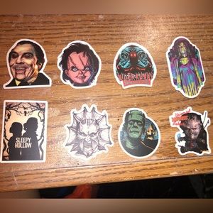Horror themed stickers